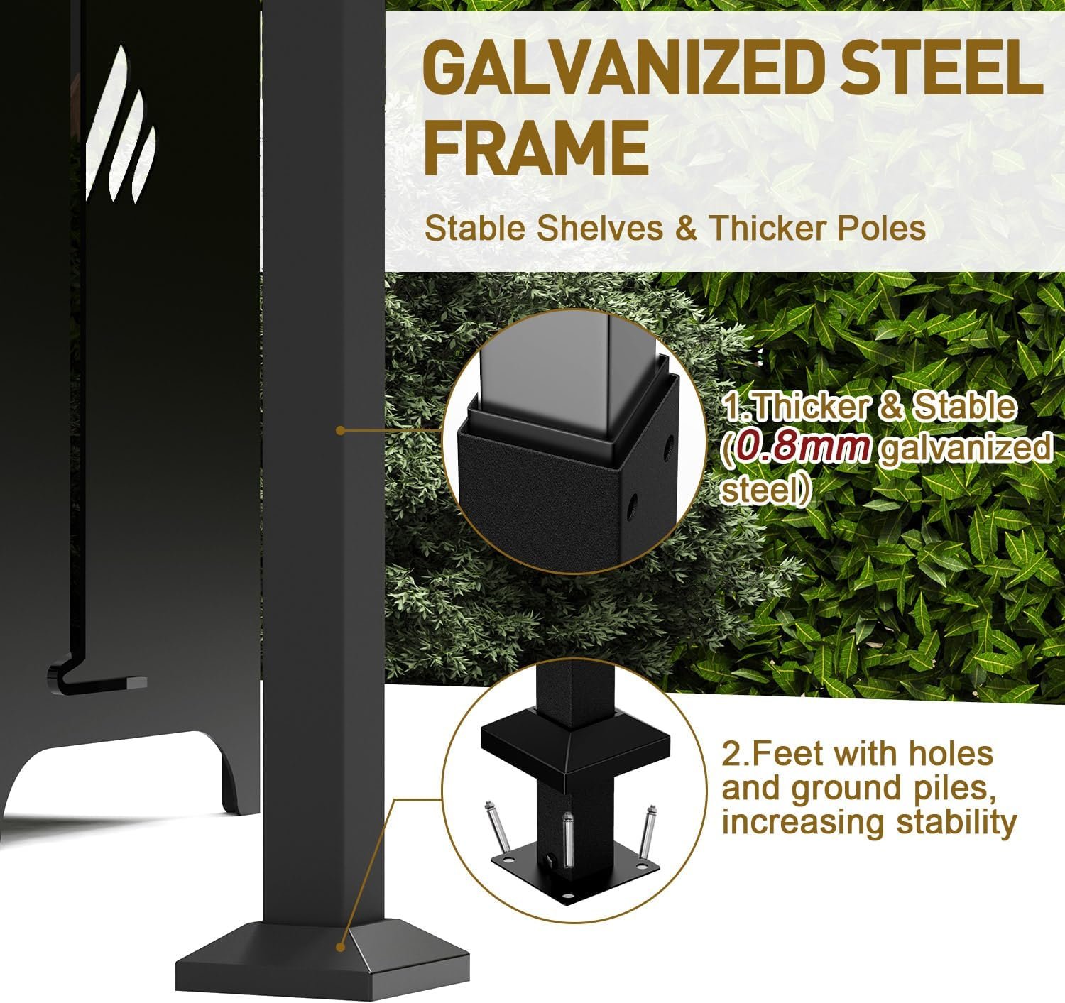 BBQ Gazebo – Ultimate 8x5 BBQ Gazebo Hardtop Grill - 71ZCoS9oP7L. AC SL1500 The BBQ gazebo provides 30% more shade coverage for comfortable outdoor grilling.