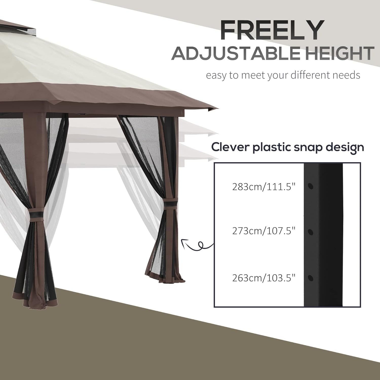 Gazebo – Ultimate Outsunny 13' x 13' Pop Up Gazebo with Netting - 71dNQcJyJML. AC SL1500 The gazebo featuring ground stakes and guy ropes for stability during use.