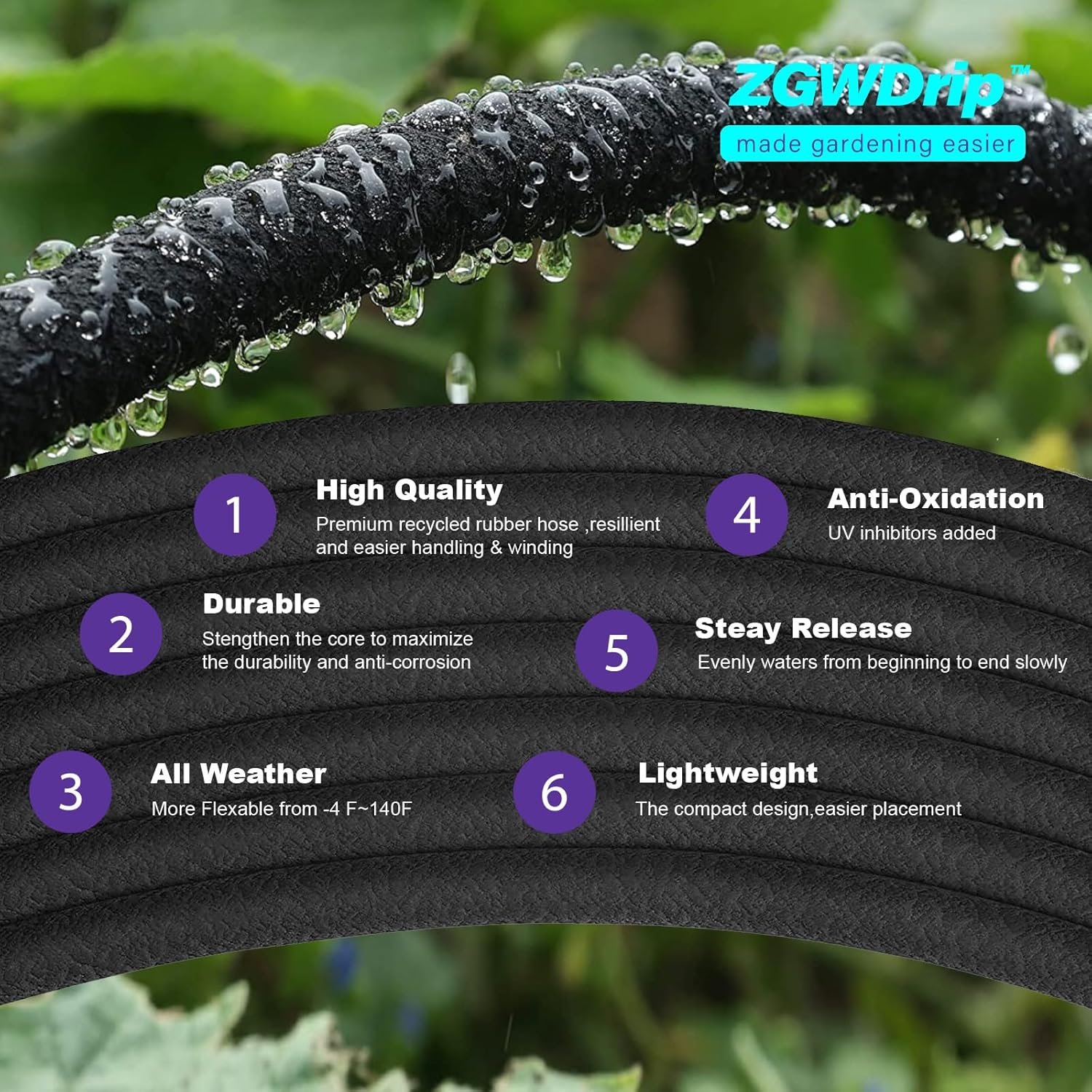 Soaker Garden Hose – Premium 150ft Hose for Efficient Watering - 812CbqA7IvL. AC SL1500 The soaker garden hose with its porous design offers a consistent and efficient watering system.