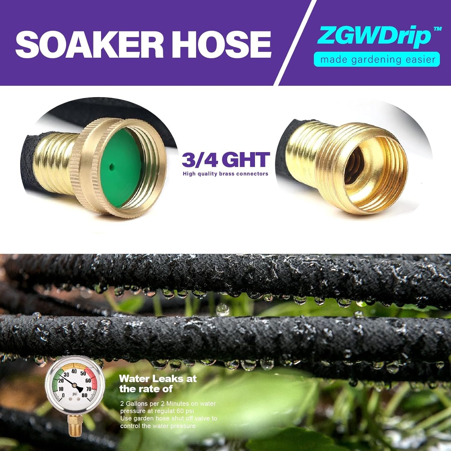 Soaker Garden Hose – Premium 150ft Hose for Efficient Watering - 81ZXwuWfT4L. AC SL1500 The soaker garden hose helps save water with its even moisture distribution, ideal for gardens and lawns.