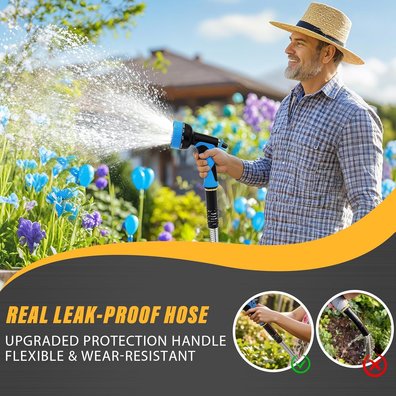 Heavy Duty Hose – Lefree 100ft Metal Garden Hose with Brass Connectors - 81eDirwy3oL. AC SL1500 Durable heavy duty hose made from 304 stainless steel, designed for long-lasting performance.